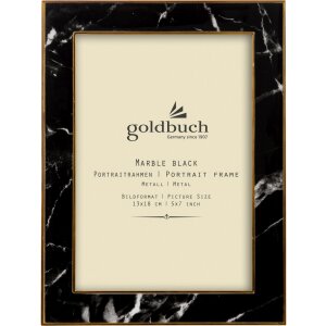 Goldbuch Metalowa ramka na portrety marmur 13x18 cm czarna