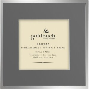 Goldbuch Ramka metalowa Argento 10x10 cm z szarym...