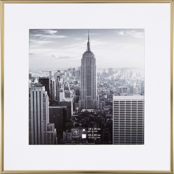 Henzo rama aluminiowa Manhattan gold 40x40 cm z passepartout 30x30 cm