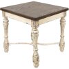 Clayre & Eef 50606 Side Table White 61x61x64 cm