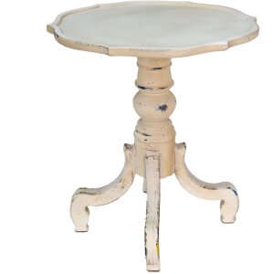 Clayre & Eef 5H0537 Side Table White Ø 65x76 cm