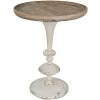 Clayre & Eef 5H0616 Side Table Brown, White Ø 60x76 cm