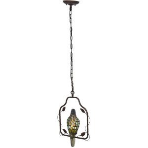 Clayre & Eef 5LL-6059 Lampa sufitowa Tiffany Parrot wielokolorowa