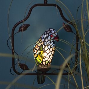 Clayre & Eef 5LL-6059 Lampa sufitowa Tiffany Parrot wielokolorowa