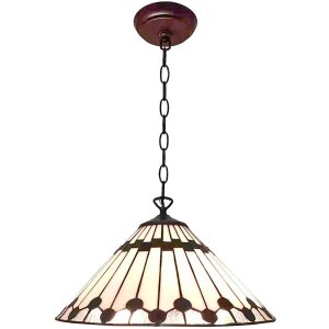 Clayre & Eef 5LL-6176 Lampa wisząca Tiffany biały,...