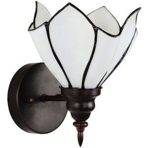 Clayre & Eef 5LL-6187 Lampa ścienna Tiffany beżowy,...