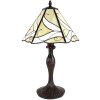 Clayre & Eef 5LL-6189 Lampa stołowa Tiffany beżowy, brązowy Ø 31x43 cm E27-max 1x40W