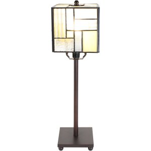 Clayre & Eef 5LL-6190 Lampa stołowa Tiffany szary,...