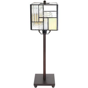 Clayre & Eef 5LL-6190 Lampa stołowa Tiffany szary,...