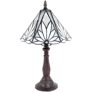 Clayre & Eef 5LL-6191 Lampa stołowa Tiffany biały,...