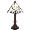 Clayre & Eef 5LL-6191 Lampa stołowa Tiffany biały, brązowy Ø 20x34 cm E14-max 1x25W