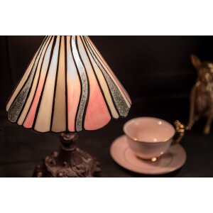 Clayre & Eef 5LL-6193 Lampa stołowa Tiffany różowy, niebieski Ø 20x34 cm E14-max 1x25W