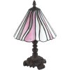 Clayre & Eef 5LL-6193 Lampa stołowa Tiffany różowy, niebieski Ø 20x34 cm E14-max 1x25W