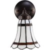 Clayre & Eef 5LL-6205 Lampa ścienna Tiffany biały, czerwony 17x12x23 cm E14-max 1x40W