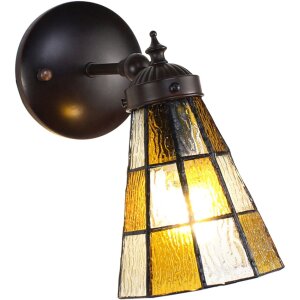 Clayre & Eef 5LL-6209 Lampa ścienna Tiffany brązowy,...