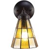 Clayre & Eef 5LL-6209 Lampa ścienna Tiffany brązowy, biały 17x12x23 cm E14-max 1x40W