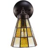 Clayre & Eef 5LL-6209 Lampa ścienna Tiffany brązowy, biały 17x12x23 cm E14-max 1x40W