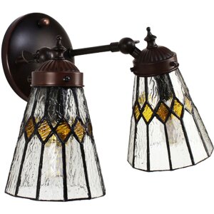 Clayre & Eef 5LL-6210 Lampa ścienna Tiffany Beige...