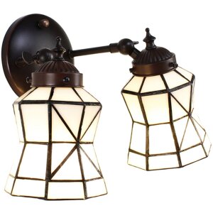 Clayre & Eef 5LL-6211 Lampa ścienna Tiffany zielony,...