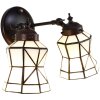 Clayre & Eef 5LL-6211 Lampa ścienna Tiffany zielony, biały 30x23x23 cm E14-max 2x25W