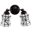 Clayre & Eef 5LL-6211 Lampa ścienna Tiffany zielony, biały 30x23x23 cm E14-max 2x25W