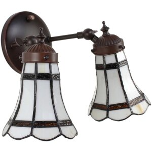 Clayre & Eef 5LL-6212 Lampa ścienna Tiffany biały,...