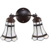 Clayre & Eef 5LL-6212 Lampa ścienna Tiffany biały, czerwony 30x23x23 cm E14-max 2x25W