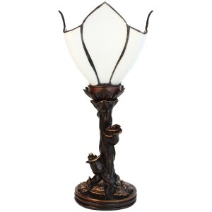 Clayre & Eef 5LL-6231 Lampa stołowa Tiffany Flower White