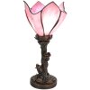 Clayre & Eef 5LL-6232 Lampa stołowa Tiffany kwiat różowy Ø 18x32 cm E14-max 1x25W