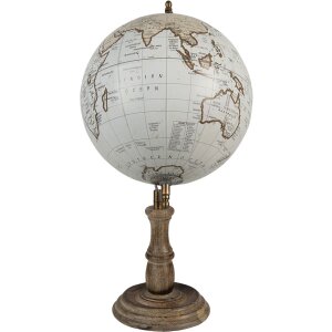 Clayre & Eef 64929 Globe Deco szary, brązowy 22x22x37 cm