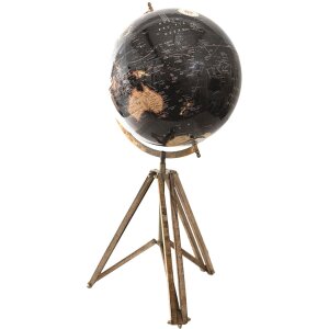 Clayre & Eef 64934 Globe Deco Black, Brown 31x31x67 cm