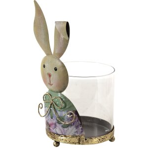 Clayre & Eef 64996 Lantern Rabbit Blue, Beige...