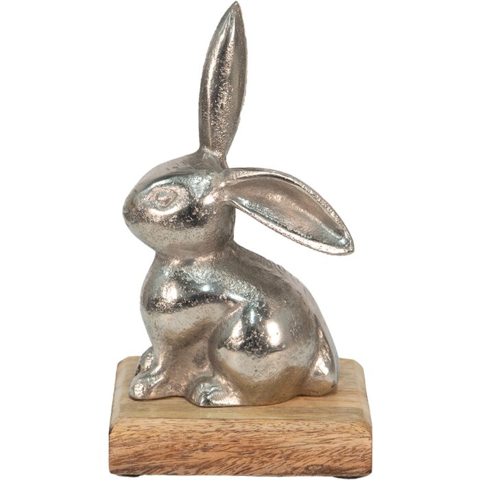 Clayre & Eef 6AL0056M Deco Rabbit kolor srebrny 11x10x20 cm