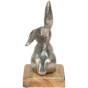 Clayre & Eef 6AL0056M Deco Rabbit kolor srebrny 11x10x20 cm