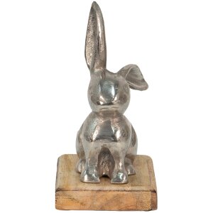 Clayre & Eef 6AL0056M Deco Rabbit kolor srebrny 11x10x20 cm