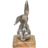 Clayre & Eef 6AL0056M Deco Rabbit kolor srebrny 11x10x20 cm