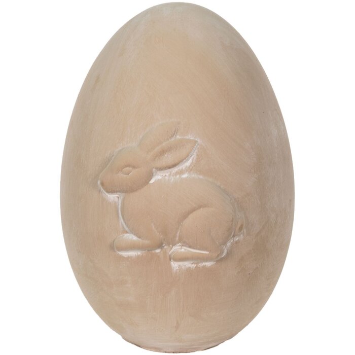 Clayre & Eef 6CE1486 Deco Egg Beige, Brown 18x17x25 cm