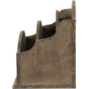 Clayre & Eef 6H2112 Stojak na listy brązowy 33x17x22 cm