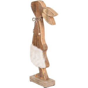 Clayre & Eef 6H2155 Deco Rabbit Brown, White 18x6x40 cm