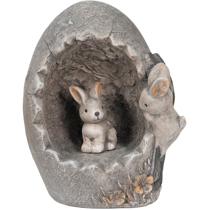 Clayre & Eef 6MG0022 Deco Egg Grey 33x25x21 cm