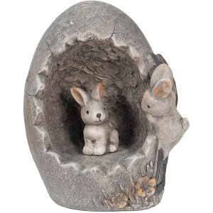 Clayre & Eef 6MG0022 Deco Egg Grey 33x25x21 cm