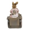 Clayre & Eef 6PR3554 Deco Rabbit Pink, Beige 13x7x12 cm