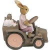 Clayre & Eef 6PR3554 Deco Rabbit Pink, Beige 13x7x12 cm