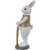 Clayre & Eef 6PR3585 Deco Rabbit Beige, White 5x5x15 cm