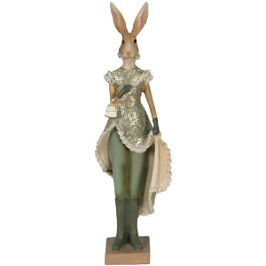 Clayre & Eef 6PR3592 Deco Rabbit Green, Brown, Beige...