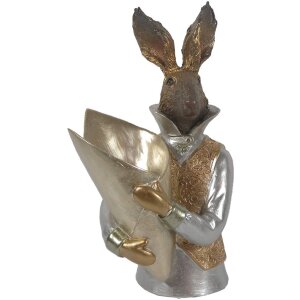 Clayre & Eef 6PR3599 Deco Rabbit Gold Coloured...