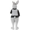 Clayre & Eef 6PR4784 Deco Rabbit Black (2) 4x4x10 - 4x4x10 cm