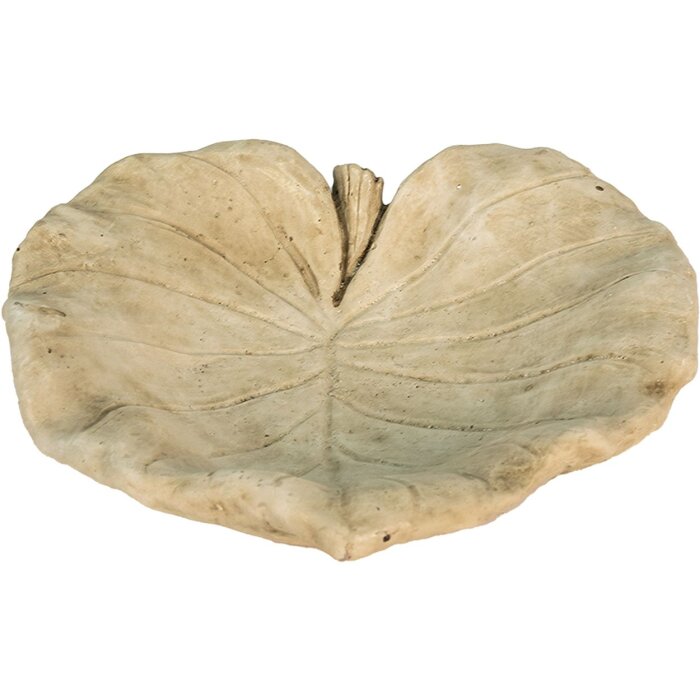 Clayre & Eef 6TE0384 Karmnik dla ptaków Leaf Beige 22x22x6 cm