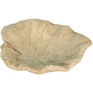 Clayre & Eef 6TE0384 Karmnik dla ptaków Leaf Beige 22x22x6 cm