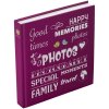 Henzo Jumbo Photo Album Wording bordowy 30x30 cm 100 białych stron